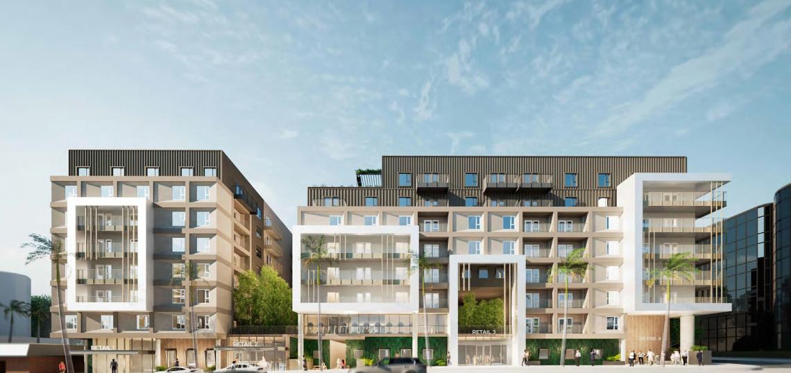 New look for proposed mixed-use complex at 1931 Wilshire Blvd. in